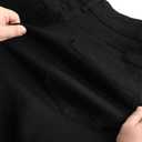 THUNDER STAR Womens High Waisted Wide Leg Jeans Stretchy Distressed Denim Pants, Black, Medium