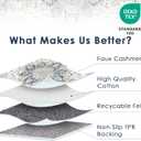 VK VKLIVING 6'x9' Area Rugs 6'x9' Washable Rug Machine Washable Rugs for Living Room Boho Area Rugs for Bedroom, Vintage Rugs Carpet Machine Rug Non Slip Office Rug, Light Blue