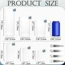 24 PCS Pillar Candles and Glass Cylinder Vases Clear Cylinder Candle Holders for Slim Pillar Candles Wedding Table Centerpieces, Home Decor(2.56'' X 4.7'', 5.9'', 7.9'',White)