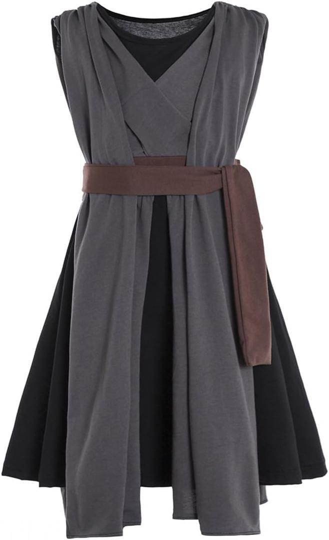 The Force Awakens Adult Rey Costume Chewbacca Rhinestone Costume Princess Leia Costume adults costumes (XX-Large, Brown)