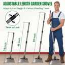 Garden Cleaning Shovel, Stainless Steel Weed Scraper Tool