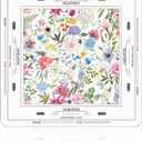 Tegeme Chinoiserie Mahjong Mat 22" x 22"Colorful Floral Mat Anti Slip and Noise Reduction Multi Purpose Game Table Cover Non-Slip Noise Reduction Gaming Rug for Mahjong, Card, Board Tile Games