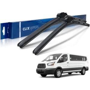 ClixWipers 28" + 20" High Performance Premium Automotive Replacement Windshield Wiper Blades, Passenger and Driver Side Wiper Blade Designed For All Weather & Winter Conditions (Set of 2)