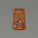 GVIEWIN for iPhone 17 Pro Max Case Compatible with MagSafe [Curly Wave Edge][Full Camera Protection] Floral Translucent Shockproof Magnetic Women Phone Case for 17 Pro Max, Primrose/Orange