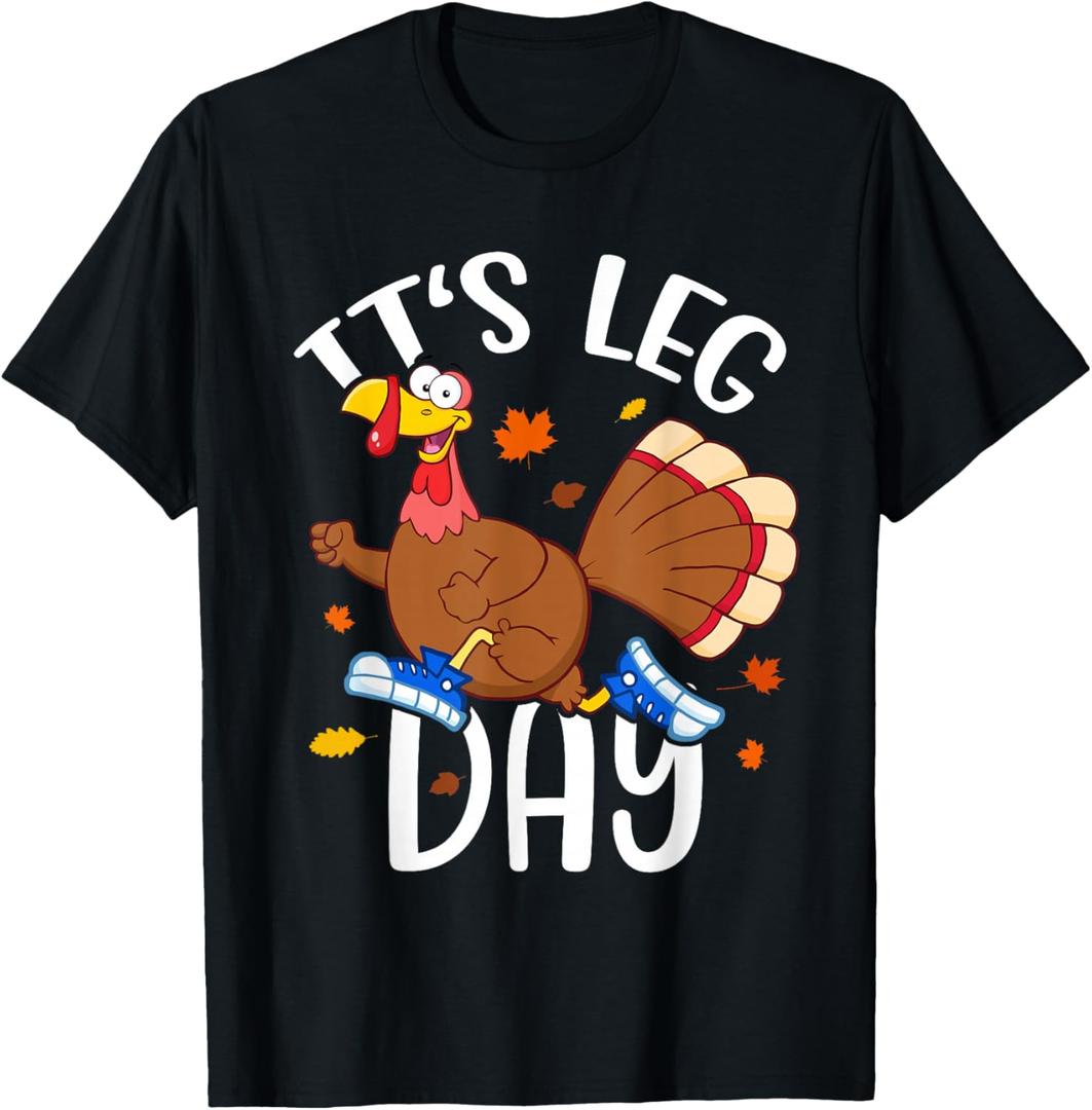 Turkey Trot Costume Kids Adults Thanksgiving Turkey Running T-Shirt 5Y
