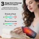 Cordless Wrist Heating Pad, Rechargeable Wrist Massager for Wrist Stiffness, Heated Wrist Brace Wrap for Comfort and Relaxation