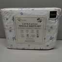 Linen Market Patterned Microfiber Queen Sheet Set 4 Piece  Oeko-TEX Certified Ultra Soft & Wrinkle-Free - 16" Deep Pocket Sheets - Easy Care Queen Size - Wildflower Light Blue