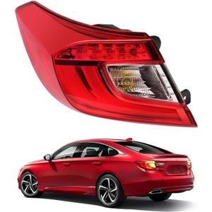 Pinkomoto Driver Side Tail Light Assembly Compatible with Honda Accord 2018 2019 2020 2021, Left Tail Lamp Set, Rear Outer Taillamp Replacement HO2804118