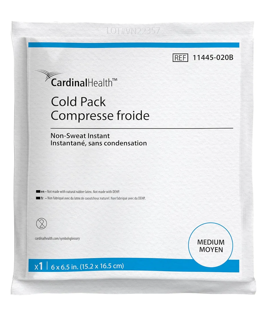Cardinal Health™ Non Sweat Instant Cold Pack, Medium, 6 x 6.5IN, Case of 32