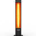 Pasapair 42" Outdoor Patio Heater - 1500W Infrared Tower Heater with Remote 12 Heat Levels and 9H Timer - IP55 ETL Certified for Garage, Indoor, Porch (black)