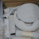 DUMOS 54-inch Indoor Cat Tree Tower Multi-Level Pet House for Large Cats with 2 Condos, Scratching Posts, Round Platform, Small Ladder, and Toys, Beige