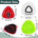Mop Head Replacement for O Cedar, Spin Mop Replacement Head for Ocedar Easywring 1 Tank System, Mop Heads Includeds 4 Mop Replacement Heads , 1 Spin Scrub Brush & 1 Base