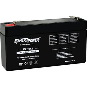 ExpertPower EXP612-1.2Ah 6V Rechargeable Battery, Alarm Battery Replacement for Security System, Home Alarm, GE XT Backup, Replaces DJW6-1.2, 6V1.3AH 1.4AH, Sealed Lead Acid, F1 Terminals