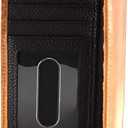 ARIAT Men's Rodeo Style Wallet, Genuine Leather with Debossed Logo, Multiple Card Slots, ID Window, Medium Brown