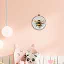 Vintage Bee Round Wall Art Framed, Neutral Moody Cottagecore Bee Round Wall Decor, Nature Insect Hanging Canvas Prints Wall Sculptures for Farmhouse Home Living Room Bedroom Decor, 10x10 Inch