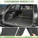 Cargo Liners for 2025-2026 VW Volkswagen Tiguan 5 Seats Trunk Mat with Seat Back Cover Accessories, All Weather Rear Cargo Mat Backrest Protector(Only fit 5 Seats)