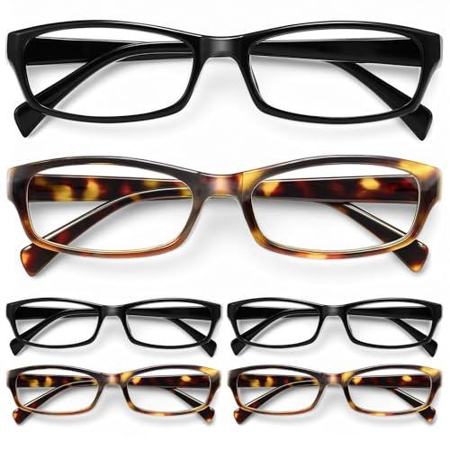 Gaoye Reading Glasses for Women, 6 pack Fashion Readers for Women Men Spring Hinge Eye Glasses, Blue Light Reading Glasses
