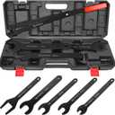 BILITOOLS Fan Clutch Removal Tool Kit, Fan Clutch Wrench Set 22 36 40 47 51 MM with Pulley Holder