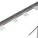 EasyFlex Aluminum No-Dig Landscape Edging for Landscape or Paver Projects, 10 Metal Edging Pieces with Spikes, 50 Feet, Mill