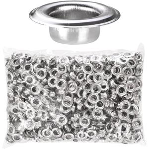 Yescom 1000 pcs Grommet Kit 3/8 inch Size #2 Nickel-Finished Grommets Compatible with Semi-Automatic Eyelet Machine for Fabric Leather Tarp YES0387