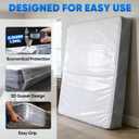 TICONN 2PK Plastic Mattress Bag for Moving Storage, Waterproof Mattress Protector Cover, Heavy-Duty Mattress Moving Supplies (1.5 mil, Queen)