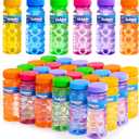 JOYIN 36 Pcs Bubble Bottles with Wand Assortment for Kids, 4oz Blow Bubbles Solution Novelty Summer Toy - Activity Party Favor Assorted Colors Set, Party Favors, Birthday