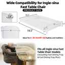 Clear Plastic Baby Dining Tray Compatible with Ingle-sina Fast Table Chair for Home & Restaurant Use, Portable Clip-On Feeding Tray for Hook-On High Chairs, Dishwasher Safe & BPA Free