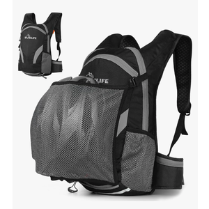 Bicycle Cycling Backpack - Water Resistant Biking and Bike Commuter Lightweight Backpack with Helmet Mesh Holder, Men and Women