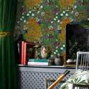 Wallpaper Peel and Stick Boho Wall Paper Removable Waterproof Green/Orange/Red Contact Paper for Bedroom, Bathroom, Home Wall 17.3" x 236.3"
