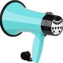 20W Megaphone Bullhorn| Bull Horn Loud Speaker with Bluetooth | Mega Phone Built-in Siren & Whistle Plus Recording funcation | Voice Changer for Adults, Kids, Party Games and Outdoor (Teal)