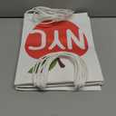 Kolldenn 12 Pack NY Gift Bag New York Souvenirs NY Theme Bags with Handles 8.3''(W) x 10.6''(H) x 4.3''(D) Travel Souvenirs Gift White Kraft Paper for Party Decorations