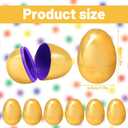 Inheming 6 PCS Gold Eggs, Empty Plastic Easter Eggs, Fillable Eggs for Candy, Chocolate, Money and Stuff, Easter Egg Hunts