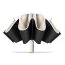 CLOUDIA Windproof Umbrella Travel Umbrella Easy Compact Folding Reverse Umbrella Inverted Umbrella, Umbrellas for Rain, Windproof Umbrella Reverse Umbrella with Reflective Stripe, Umbrella in Rain and Sun for Women and Men (Black)