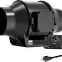 Toolazy Pro 6" Inline Duct Fan 405 CFM with 0-100% Variable Speed Controller - EC Motor Ventilation Kit for Basement Dehumidification, Hydroponic Systems & Grow Tent Air Exchange (Ultra-Quiet Design)