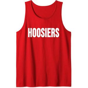 Indiana IN Vintage Athletic Sports Design Red Huskers Tank Top, S