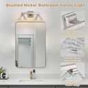 2-Light Bathroom Vanity Light 17.5" Brushed Nickel Bathroom Light Fixture E26 Base, Modern Mirror Light for Vanity Lighting fixtures