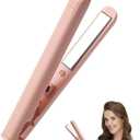 2 in 1 Mini Dual Purpose Curling Iron, 2025 Upgraded 2-in-1 Mini Curling Wand and Flat Iron for Women's Short and All Hair Types, USB Rechargeable