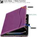 ZtotopCases for iPad Pro 11 Inch Case (M5) 2025/ (M4) 2024 - PU Leather Smart Cover, with Auto Wake/Sleep, Multiple View Angles, Hand Strap & Pocket - Purple