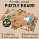 1500 Piece Wooden Jigsaw Puzzle Board - 6 Drawers, Preassembled Rotating Puzzle Table | 35 X 28 Jigsaw Puzzle Board | Puzzle Cover Included - Portable Tables for Adults and Kids