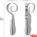 OYV Seamless Dough Whisk, 18/10 Stainless Steel Danish Dough Wisk, 9" Bread Whisk for Sourdough, Cookies, Pizza, Pastry, Dishwasher Safe Dough Hook