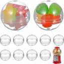 Veemoon 100pcs Round Vending Machine Capsule, 1.1inch/28MM Refillable Gumball Machine Capsules Ball Clear Plastic Round Candy Ball Bulk Prizes Gumball for Easter Basket Stuffers DIY Craft Supplies