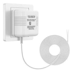Doorbell Transformer UL Certified 24V Power Supply Compatible with Nest, Arlo, Ring, Amcrest, Logitech and Other Doorbells, Thermostats C Wire (26FT Power Cable)
