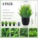 Der Rose Fake Plants 4 Packs Artificial Plants Small Faux Plants Black Bathroom Accessories for Halloween Bathroom Home Kitchen Coffee Table Office Desk Decor Indoor