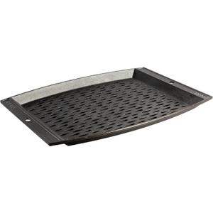 Lodge Pre-Seasoned Cast Iron Rectangle Grill Topper - Use on the Grill - Grilling Pan Designed to Protect Food from Falling Through the Grate - Cast Iron 15 Inch (14.6" x 12.7" x 0.9")