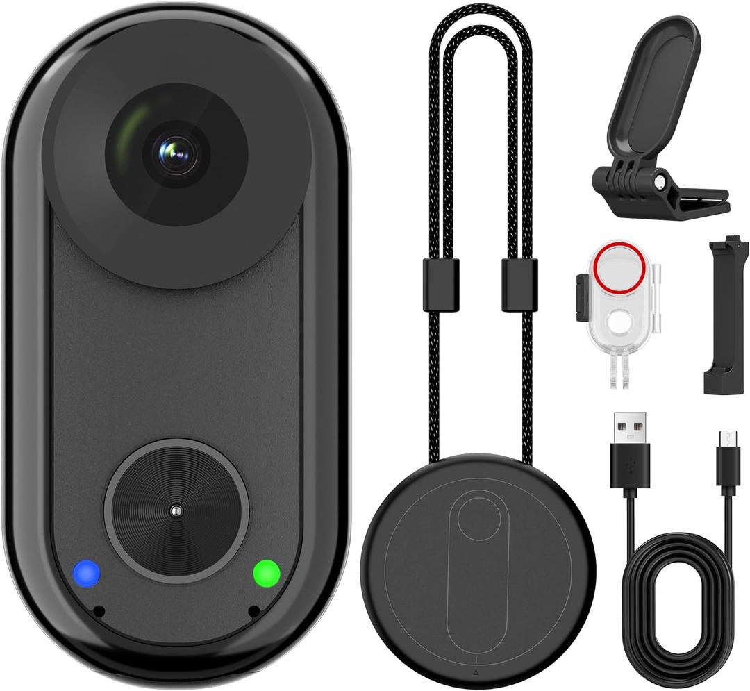 SVBONY SVGo M3E 4K Mini Body Cameras, Hands-Free POV Camera with Magnetic Quick Release, WiFi Thumb Action Camera, Portable Wearable Waterproof Camera for Vlogging Cycling Hiking