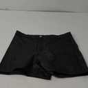Womens Casual Faux Leather Shorts (Matte-black), XL