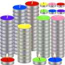 Landhoow 300 Pcs Unscented Assorted Colors Tealight Candles 6 Colors Mini Tealight Candles Bulk 2 Hours Burn Time Small Flameless Votive Smokeless Tealights for Christmas New Year Wedding Decor