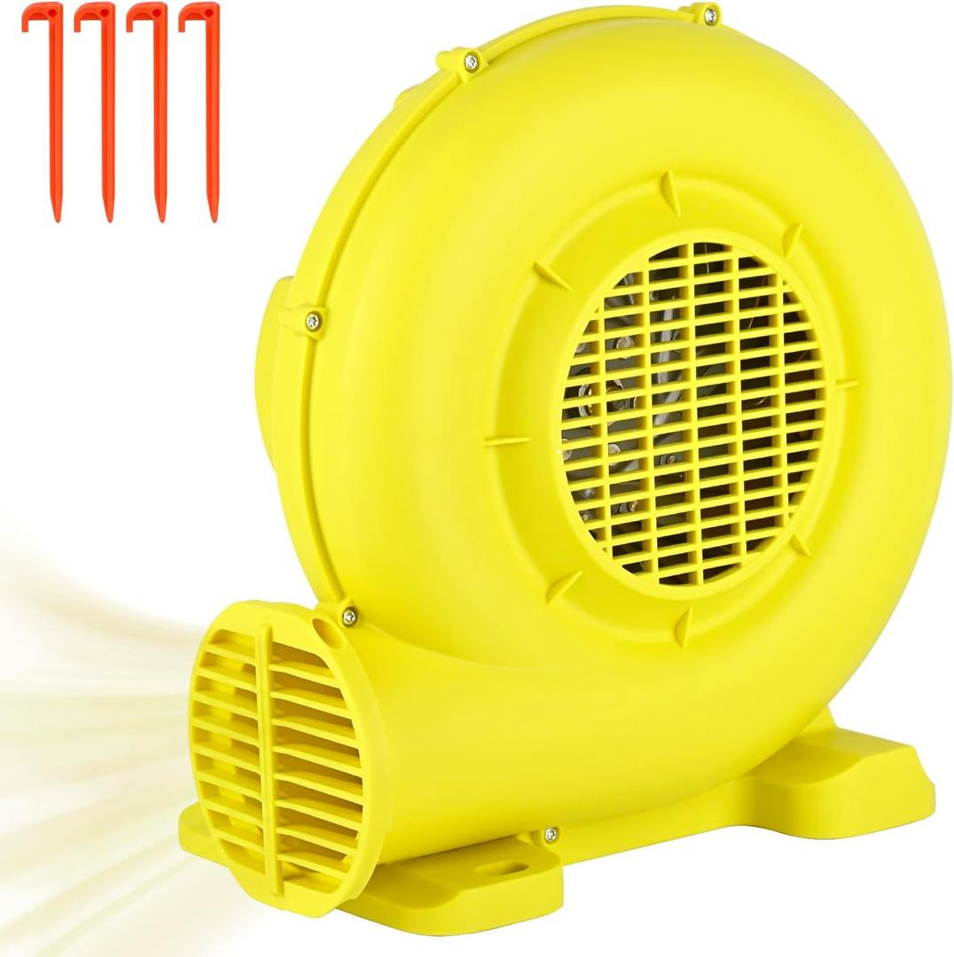 Inflatable Blower, 750W/1.0HP Bounce House Blower, Commercial Air Blowers for Large Inflatables, Portable Fan Pump Perfect for Bouncy Castle, Water Slide, Jumper