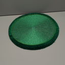 NEW 4 GREEN Metallic PLACEMATS 15" Round Holiday