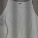 REORIA Butsmooth Womens Basic Sexy Sleeveless Racer Back Halter Neck Bodysuit Tank Tops (Large, White)